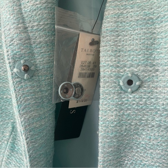 Talbots | Tweed Aqua Structured Button Down Blazer/ Suit Jacket - Picture 5 of 9